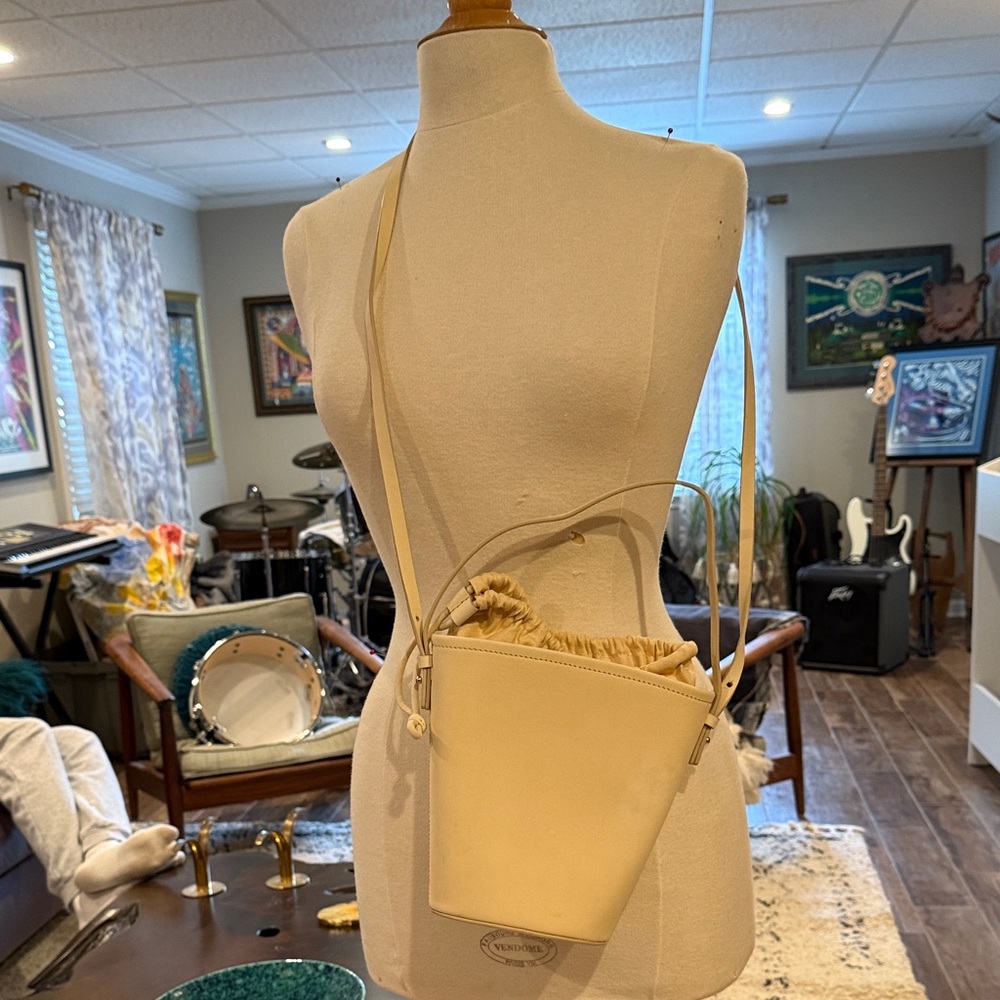 COS Butter Cream NubuckCrossbody Bag